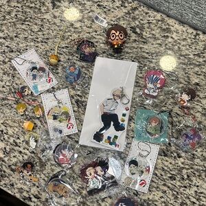 Anime Character Keychain Set